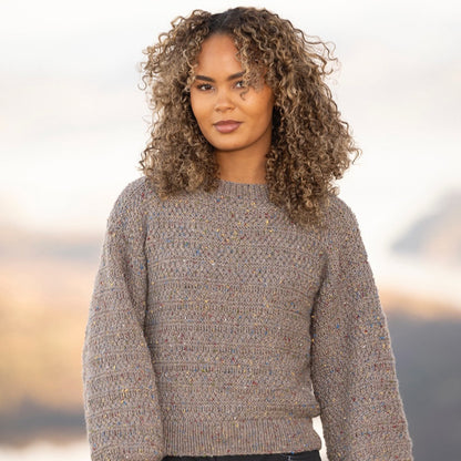 Strikk The Look: Tind-genser grå tweed