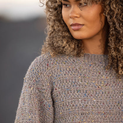 Strikk The Look: Tind-genser grå tweed