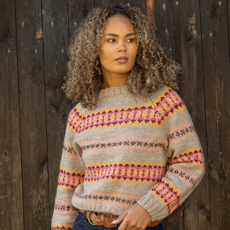 Strikk The Look: Olalia-genser beige