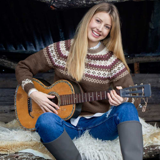 Strikk The Look: Rikke-genser brun