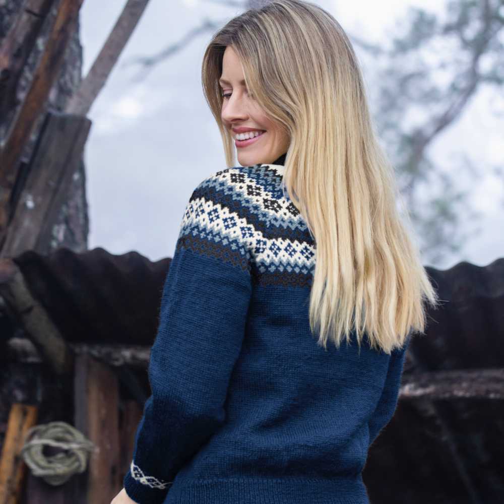 Strikk The Look: Rikke-genser blå