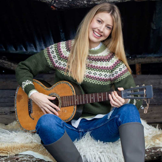 Strikk The Look: Rikke-genser grønn
