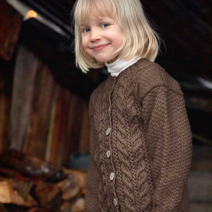 Strikk The Look: Rilja cardigan barn brun