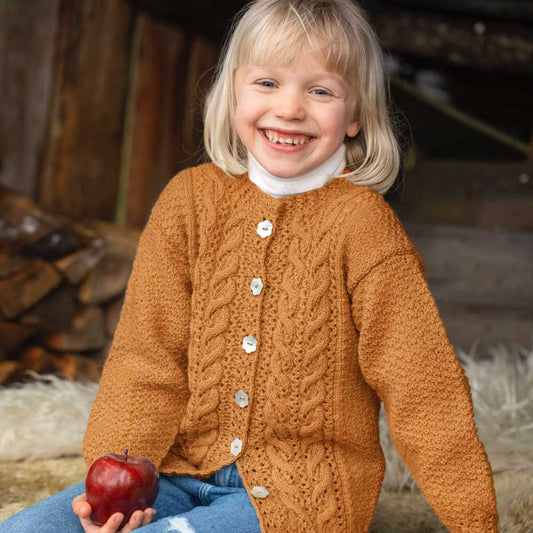 Strikk The Look: Rilja cardigan barn gul