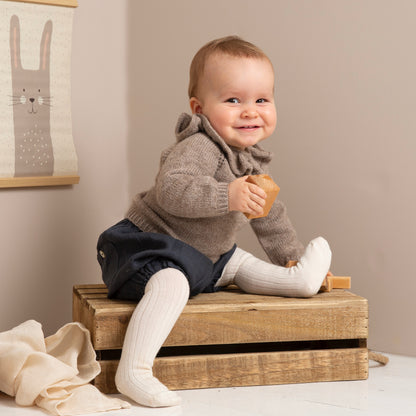 Strikk The Look: Otelie-genser barn lys brun