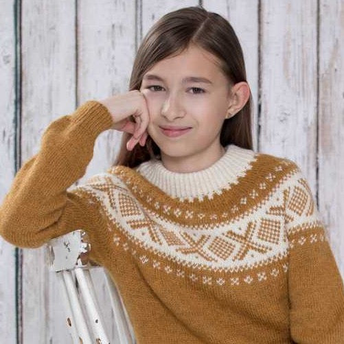 Strikk The Look: Cortina-genser Curry gul
