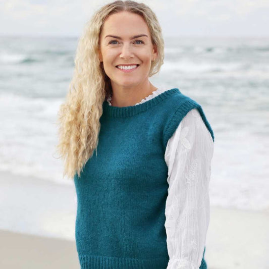 Strikk The Look: Christin-vest Petrol
