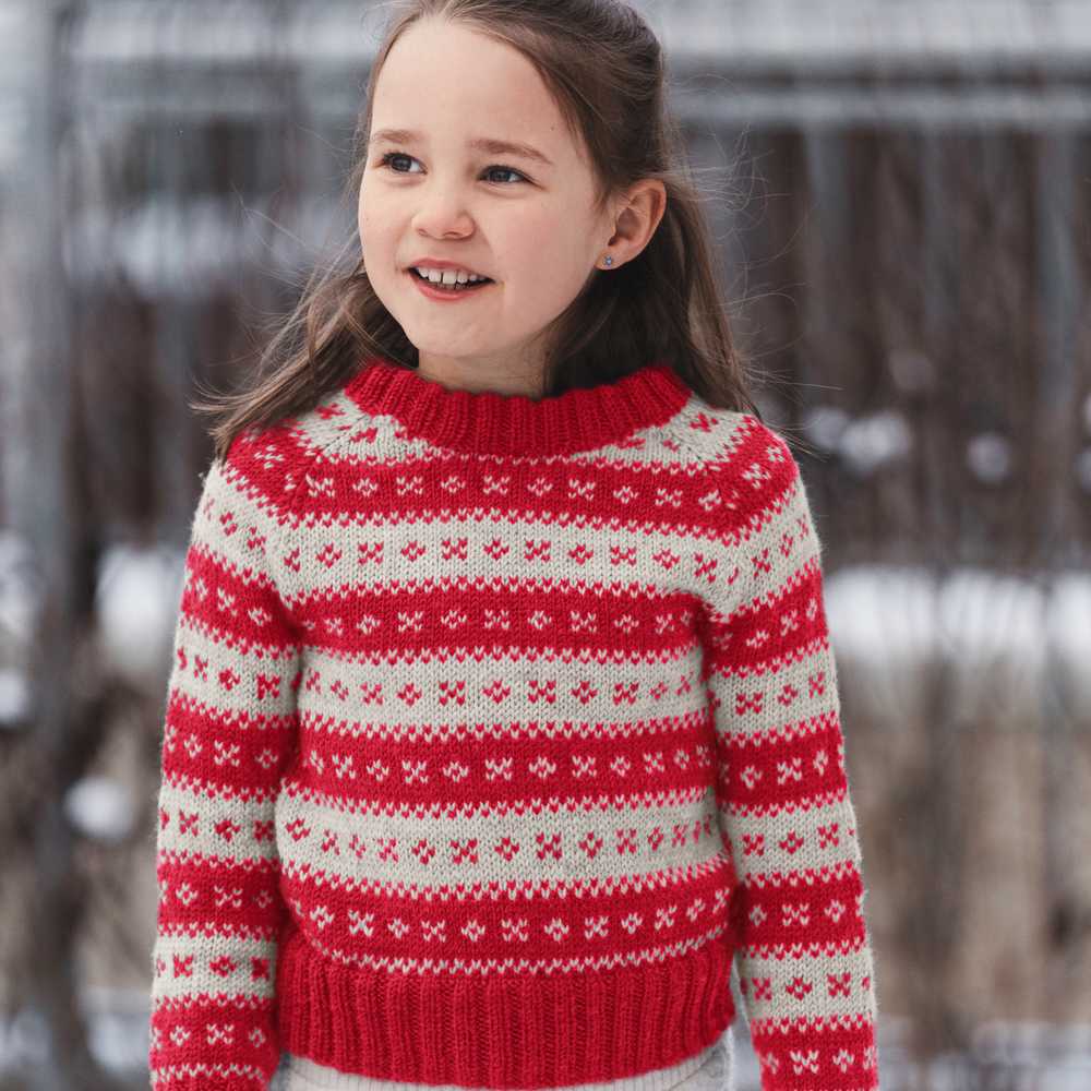Strikk The Look: Håndballgenser barn rød