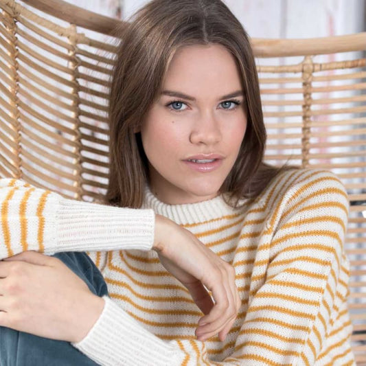 Strikk the Look: Pernilla-genser natur/gul