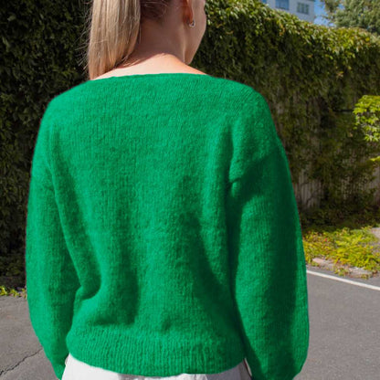 Strikk The Look: Amanda-genser skarp grønn