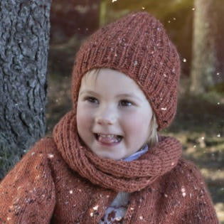Strikk The Look: lue og hals barn rust