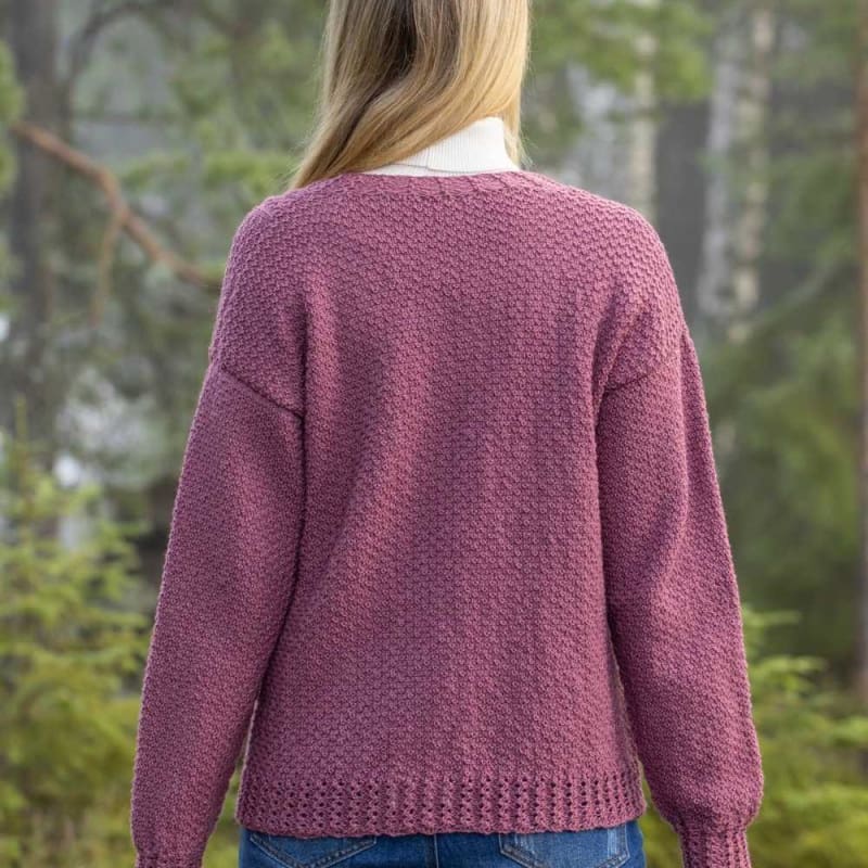 Strikk The Look: Rilja cardigan mørk rose