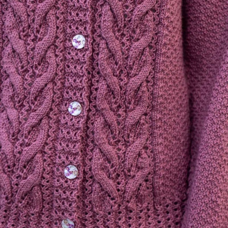 Strikk The Look: Rilja cardigan mørk rose