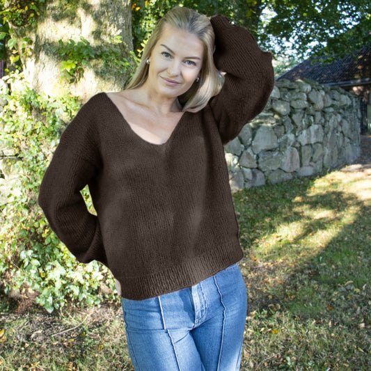 Strikk The Look: Amanda-genser brun