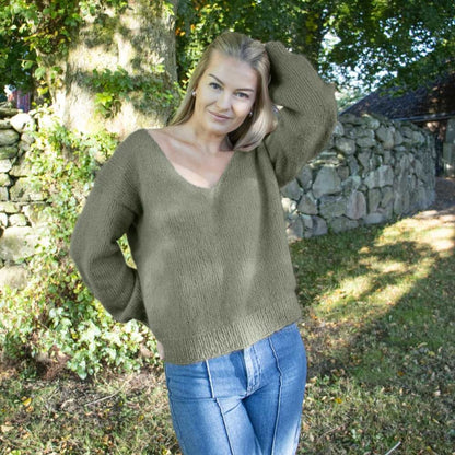 Strikk The Look: Amanda-genser jadegrønn