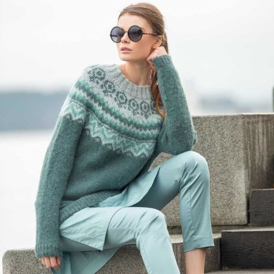 Strikk The Look: Anja-genser grønn