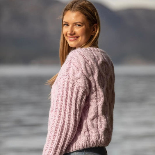 Strikk The Look: Cassandra-jakke lys rosa