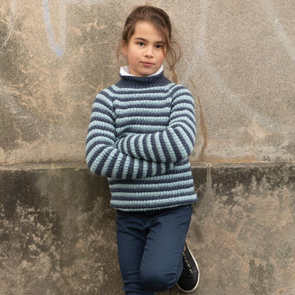 Strikk The Look: Chili-genser barn jeansblå