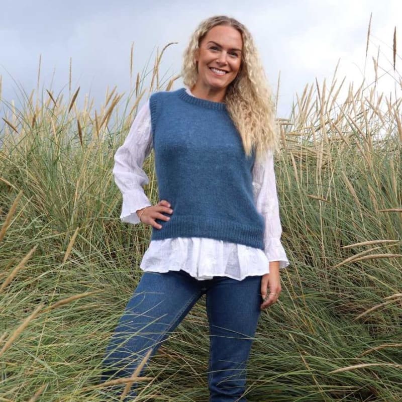Strikk The Look: Christin-vest denim
