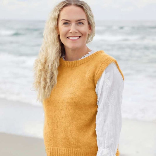 Strikk The Look: Christin-vest maisgul