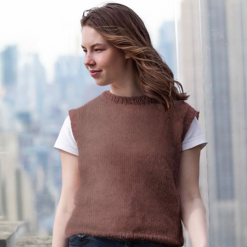 Strikk The Look: Clara-vest brun