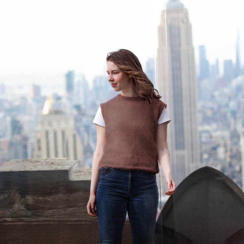 Strikk The Look: Clara-vest brun