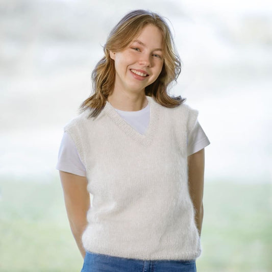 Strikk The Look: Clara-vest hvit