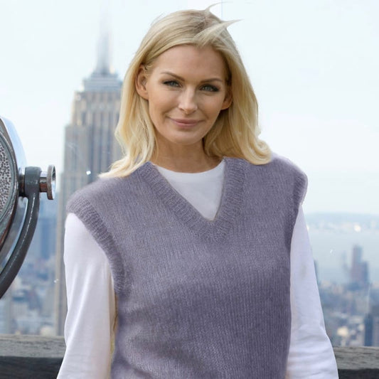 Strikk The Look: Clara-vest lavendel