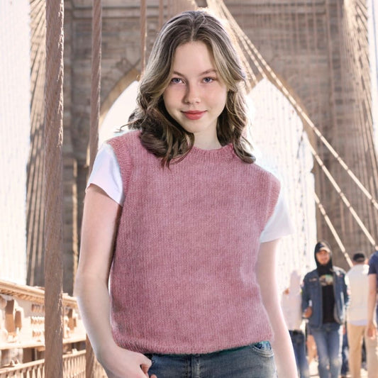 Strikk The Look: Clara-vest rosa