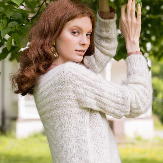 Strikk The Look: Composè-genser hvit