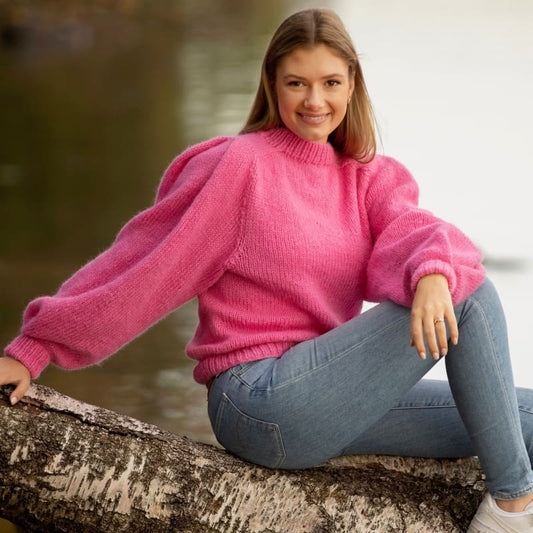 Strikk The Look: Elisabeth-genser rosa