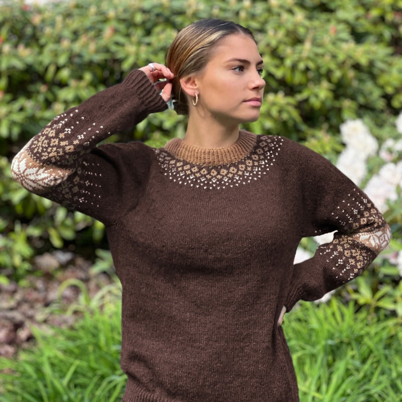Strikk The Look: Erfjord-genseren brun og kamel