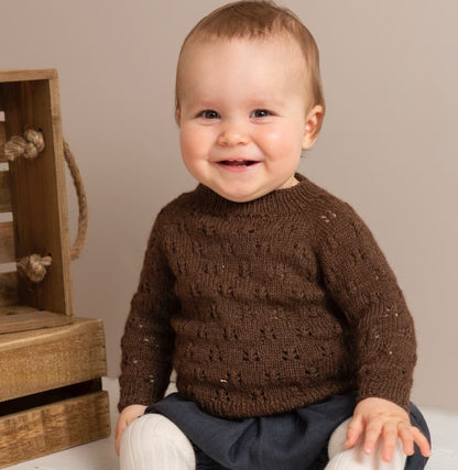 Strikk the Look: Firkløver-genser  brun