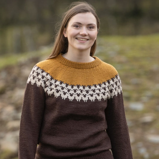 Strikk The Look: Flokken-genser brun