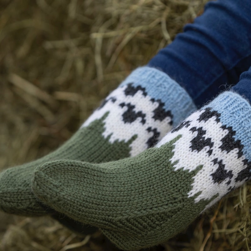 Strikk The Look: Flokken-sokken grønn