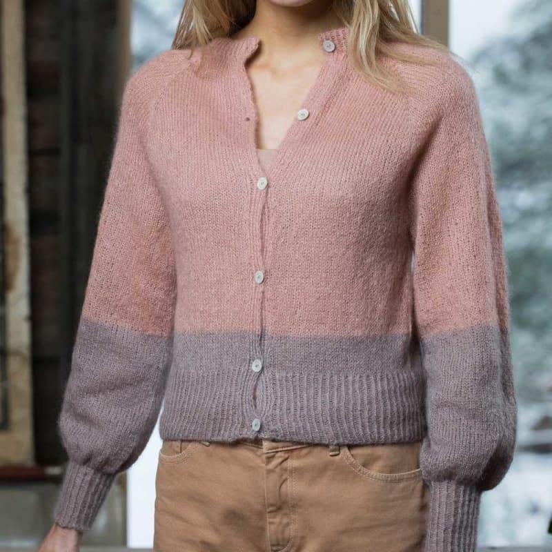 Strikk The Look: Gabbro cardigan beige/rose