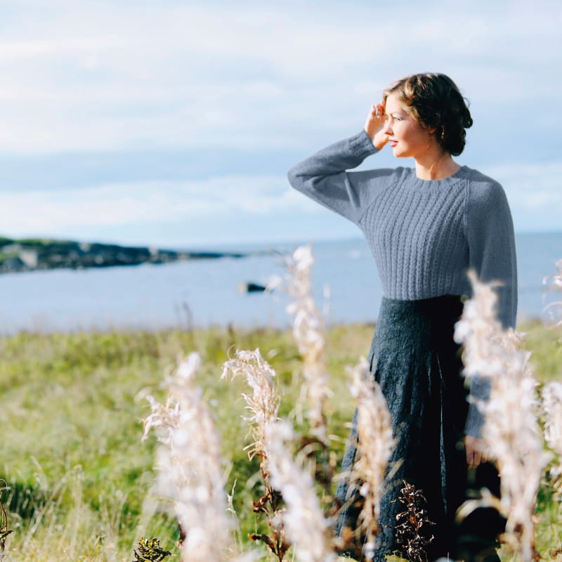 Strikk The Look: Augusta-genser med raglanfelling denim