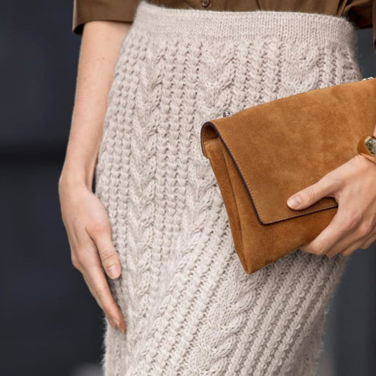 Strikk The Look: Hanna-fletteskjørt beige