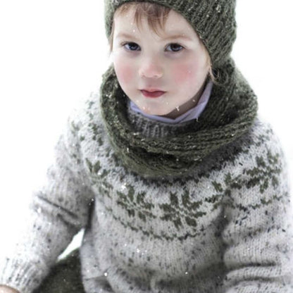 Strikk The Look: Hjerte-genser barn natur