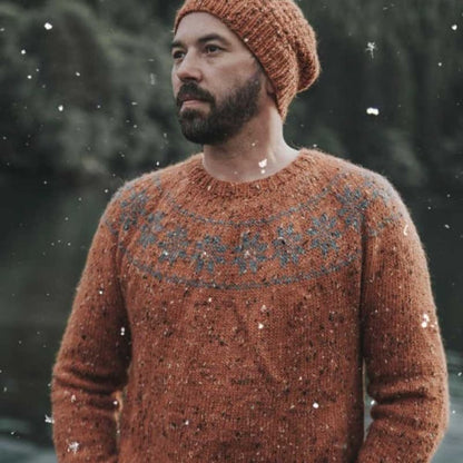 Strikk The Look: Hjerte-genser voksen rust
