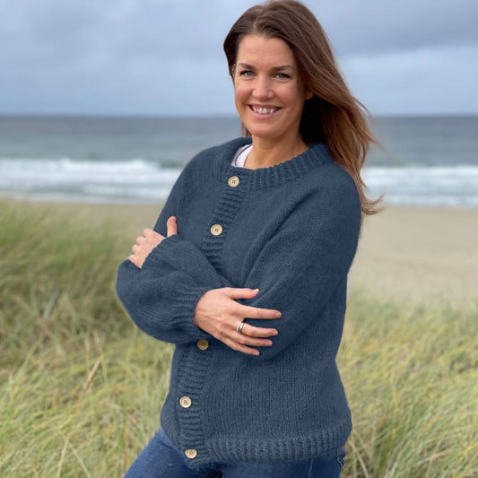 Strikk The Look: Iben jakke indigo melert