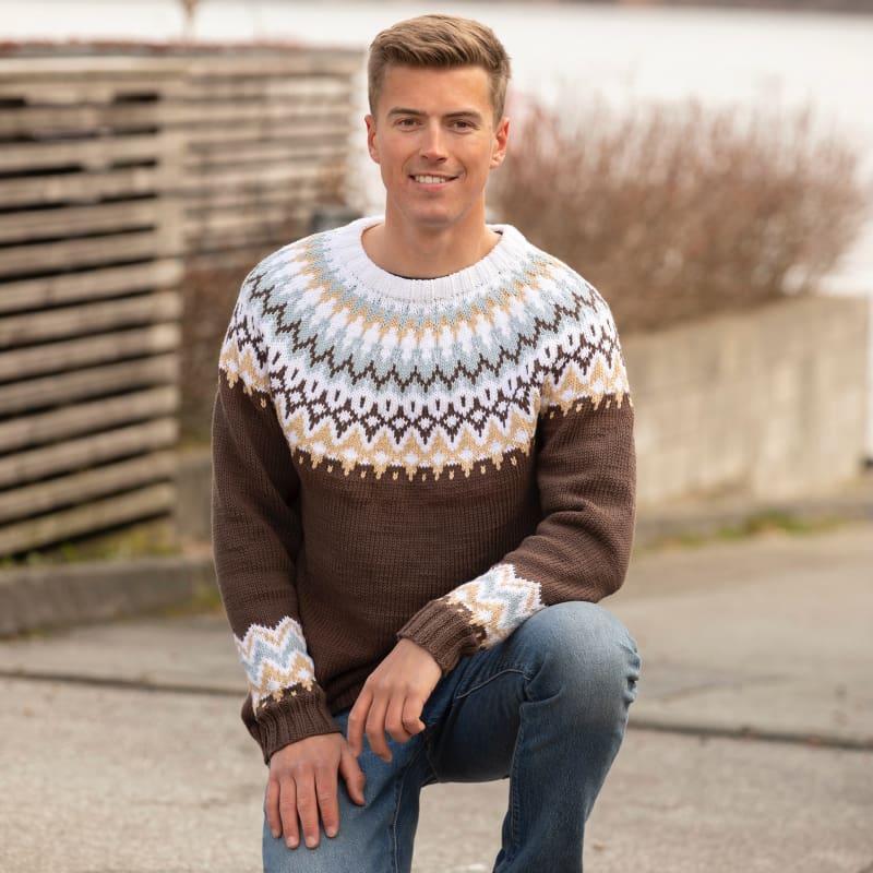Strikk The Look: Ingefær-genser brun