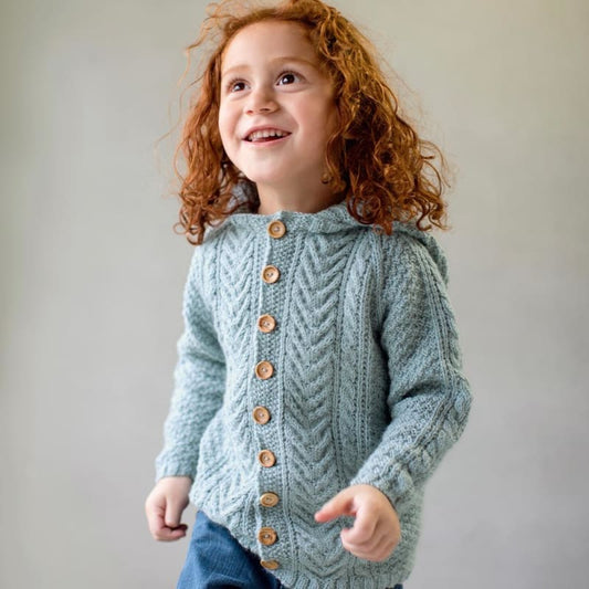 Strikk The Look: Jakke lys blå barn