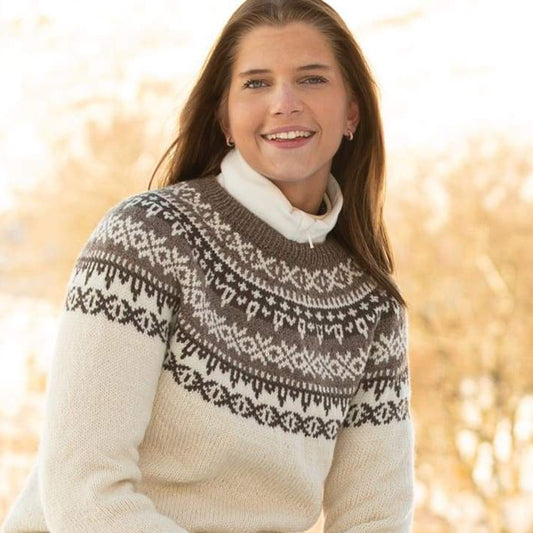 Strikk The Look: Karve-genser natur