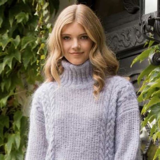 Strikk The Look: Kia-genser grå