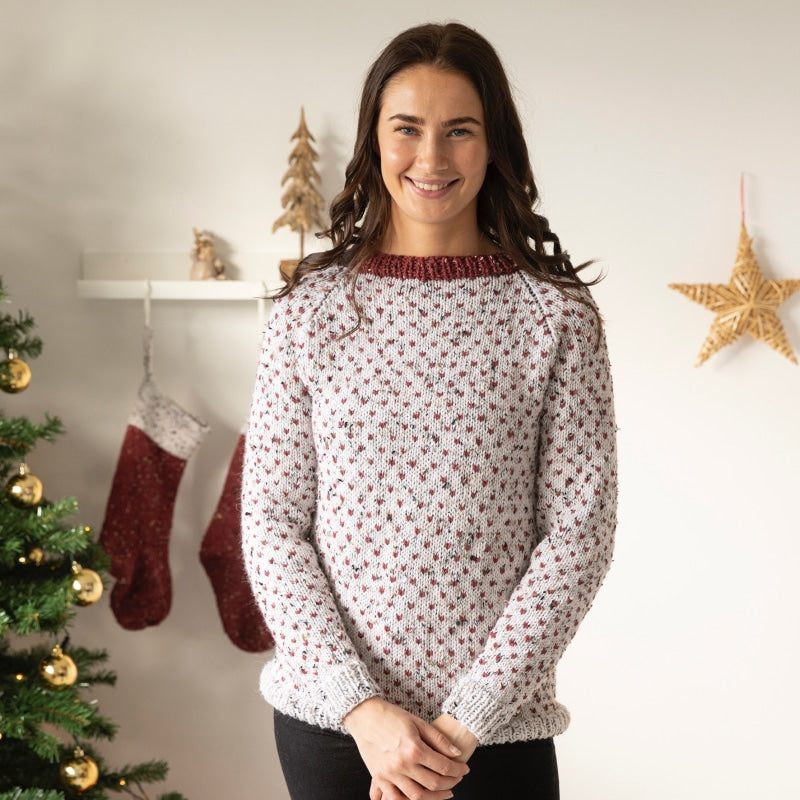 Strikk The Look: Kuling-genser hvit