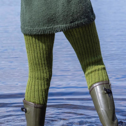 Strikk The Look: Leah-bukse vårgrønn melert