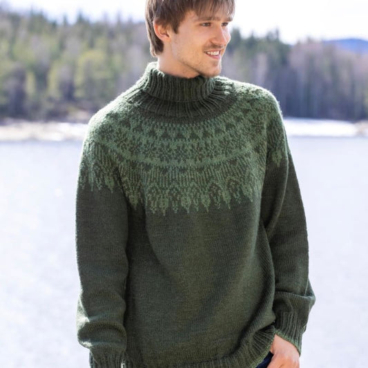 Strikk The Look: Lifjell-genser flaskegrønn