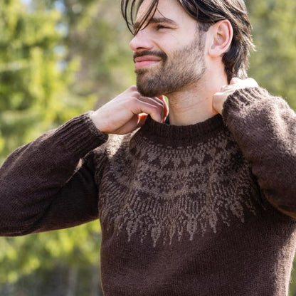 Strikk The Look: Lifjell-genser mørk brun