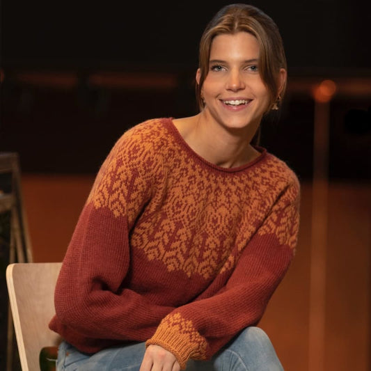 Strikk The Look: Linda-genser burgunder